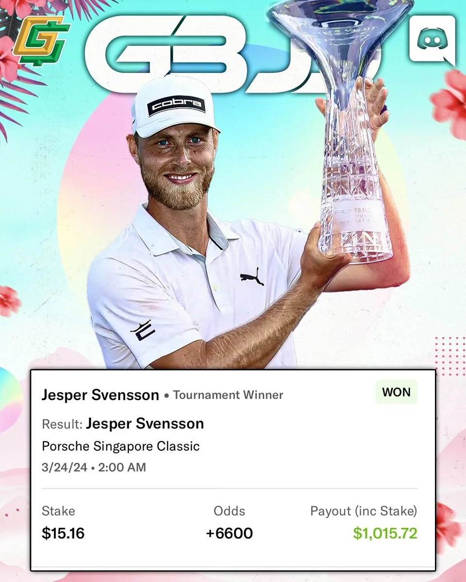 GoldBoys Jesper Svensson golf winning artwork